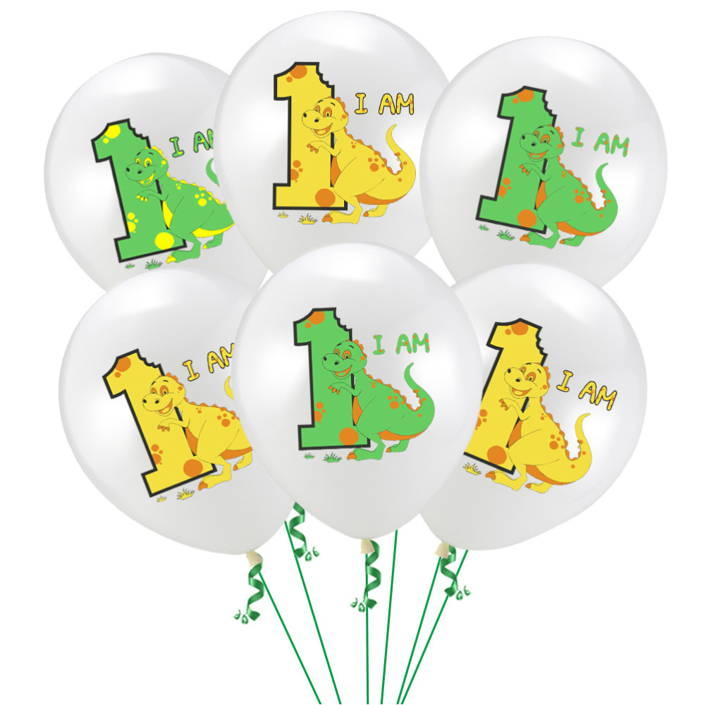 20Ps Mooie Dinosaurus Patroon Latex Ballonnen Afdrukken Ballonnen Ornamenten Set Verjaardagsfeestje Levert Layout Decoratio