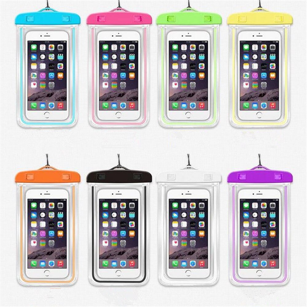 ISKYBOB offre spéciale lueur lumineuse pochette étanche sac Pack housse sèche pour votre téléphone