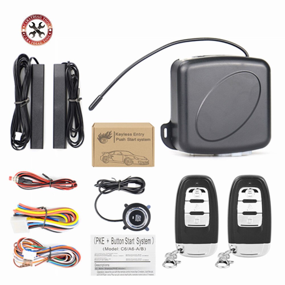 Sistema antirrobo para coche, alarma, botón pulsador Starline del motor, bloqueo RFID de arranque y parada, interruptor de encendido, sistema de entrada sin llave