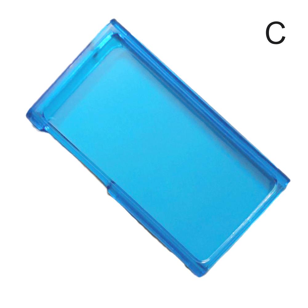 Clear Hard Front And Back Plastic Cover Case For Apple Clear Glossy TPU Gel Case For Apple IPod Nano 7th With Films: Blue