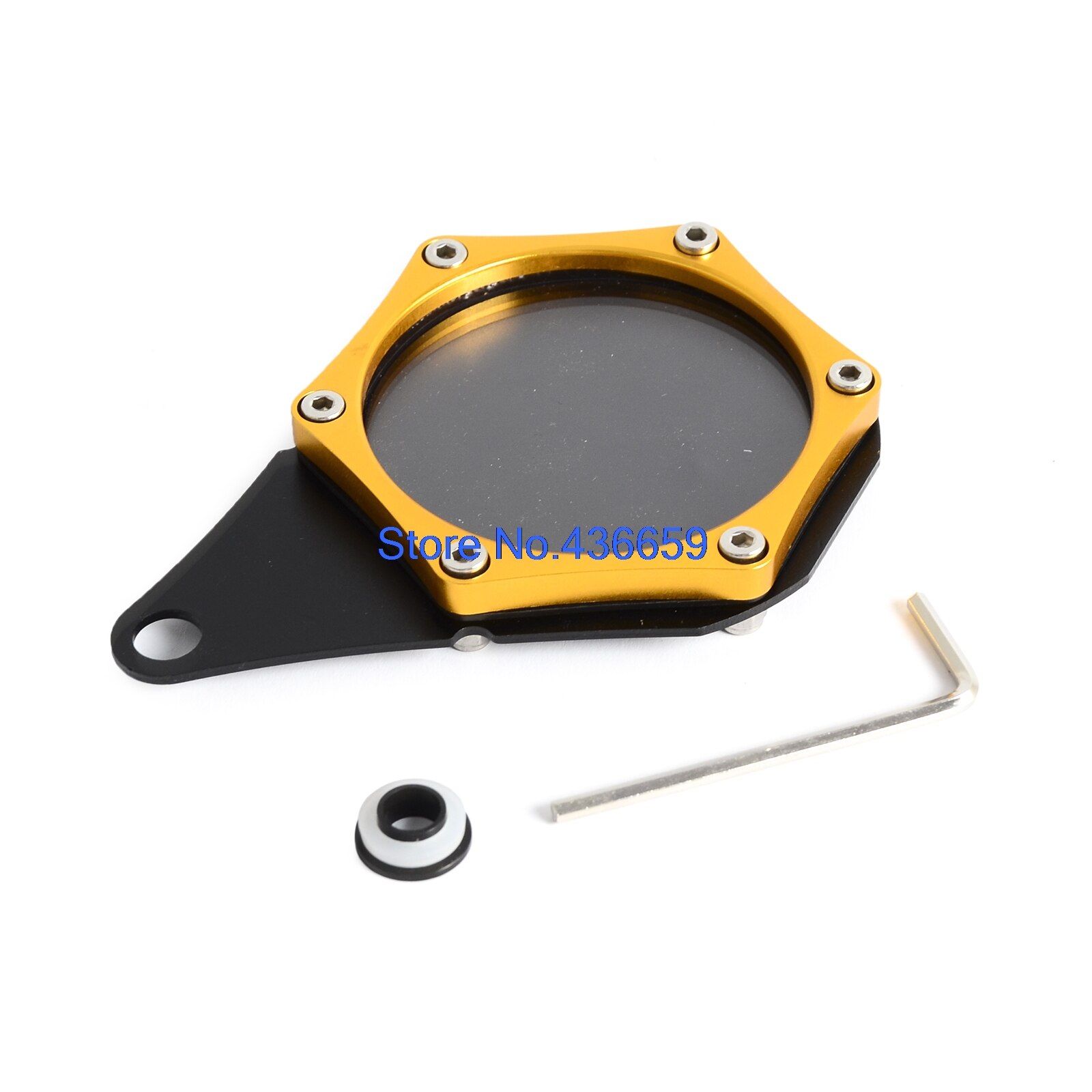 CNC Scooters Quad Bikes Mopeds ATV Motorcycle Motorbike Tax Disc Plate Holder: Gold