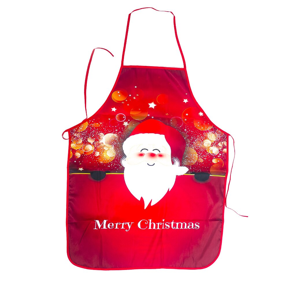 Christmas Aprons Adult Santa Claus Aprons Women and Men Dinner Party Decor Home Kitchen Cooking Baking Cleaning Apron: b