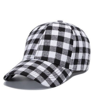 Red Plaid Men's Baseball Cap Snapback Bones Cap male Gorras Hombre Cotton Dad Hat Casquette Casual Women's baseball Cap: A8