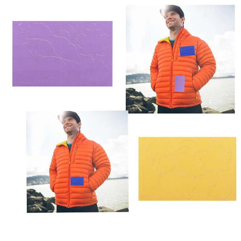 DIY Self-sticking Waterproof Down Jacket Jackets Fabric Sticker Patches for Clothing Appliques Badge Stripes No Need Sew Iron on