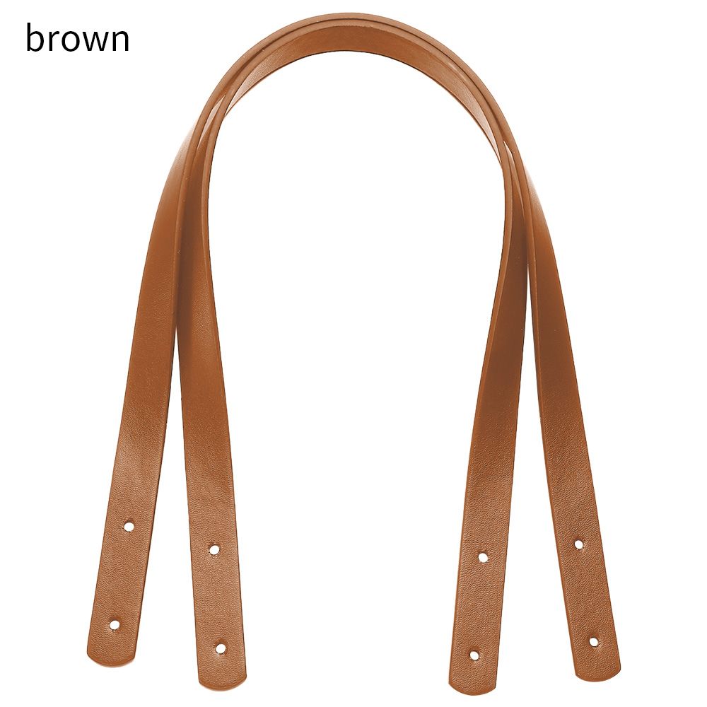 1 Pair Detachable PU Leather Handle Shoulder Bag Belt DIY Replacement Accessories Handbag Band Handle Strap With Rivets: Silver