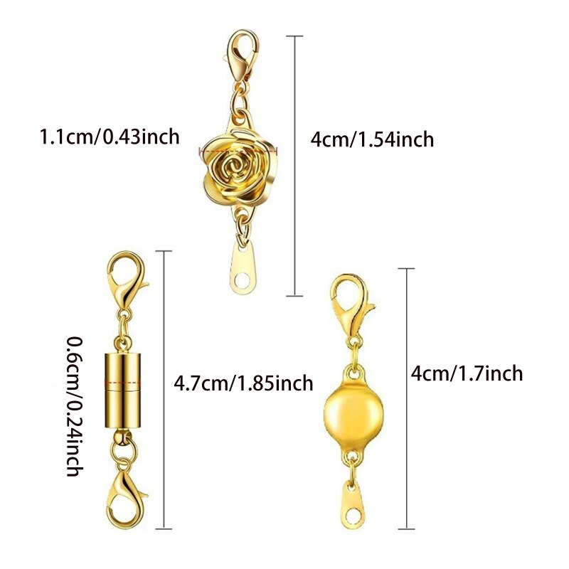 Various Shapes Magnetic Lobster Clasp Magnetic Jewelry Extension Chain Magnetic Jewelry Clasp Magnetic Lock Clasp M09 22