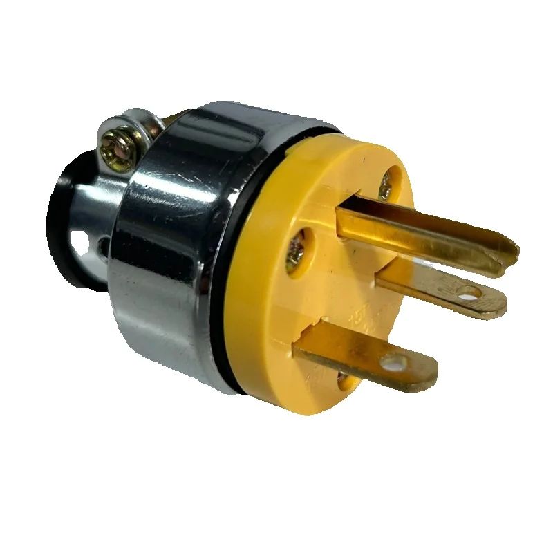 Gul svart amerikansk 15a nema 5-15p 6-15p amerikansk industri ledningskontakt avtagbar montering inbyggd nätsladd kontakt 125v: Blå