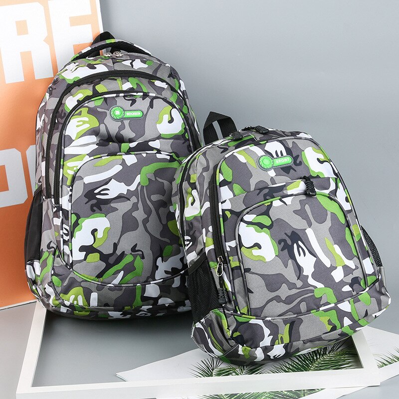 2 Sizes Camouflage Waterproof School Bags For Girls Boys Orthopedic Children Backpack Kids Book Bag Mochila Escolar Schoolbag