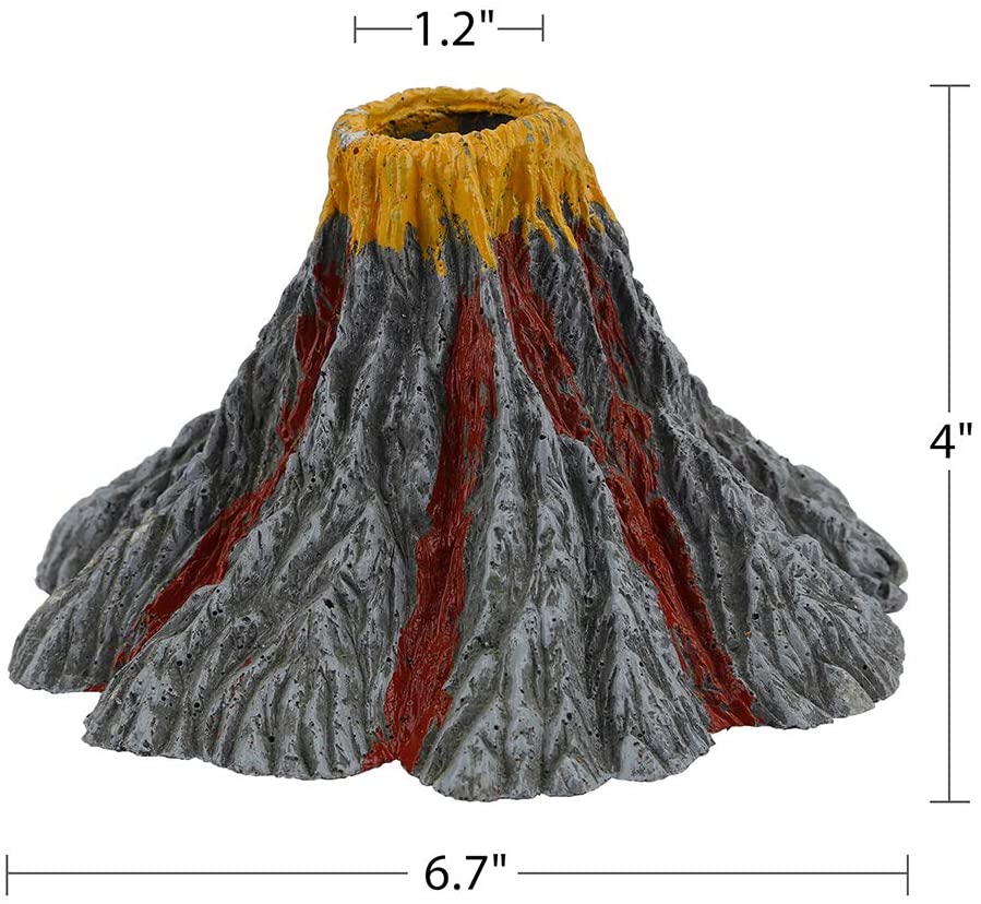 Kit de decoración de acuario volcán, foco LED colorido y bonito, Burbuja de piedra de acuario para decoración de Acuarios y Peceras