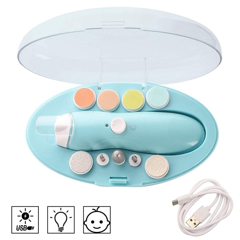 Baby Nail Trimmer Rechargeable, Safe Electric Nail Clippers for Newborn Infant Toddler Kids Toes and Fingernails