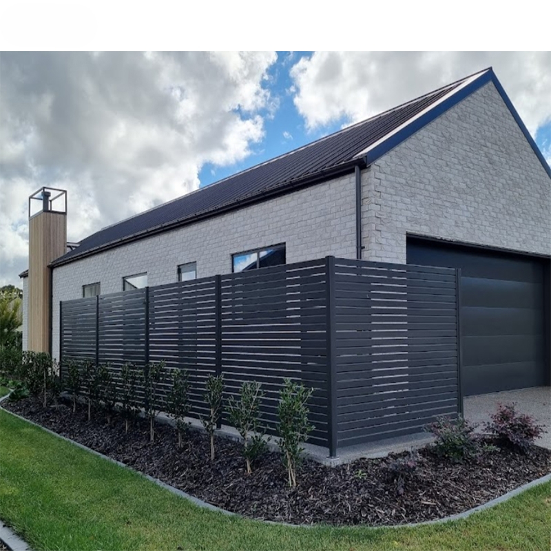 Panneau de clôture extérieur en aluminium en métal noir, service de modélisation 3D, offre spéciale