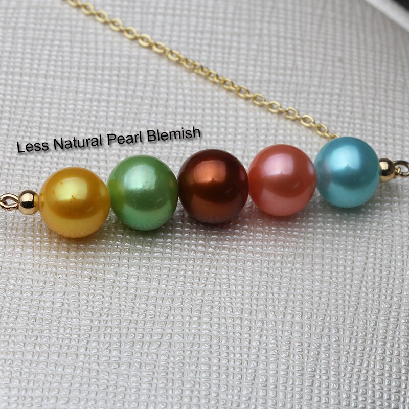 Real 925 Sterling Silver Pendant Women,Wedding Natural Freshwater Round Pearl Necklace Anniversary