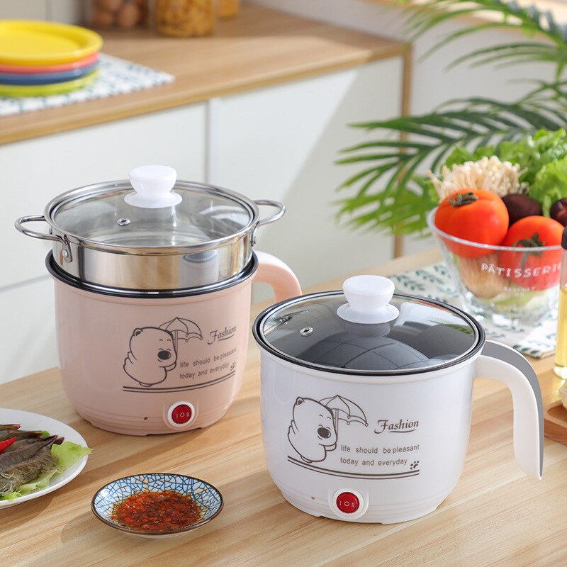 220V Mini Rice Cooker Electric Cooking Machine Single Double Layer Available Pot Multi Electric Rice Cooker 1.8L