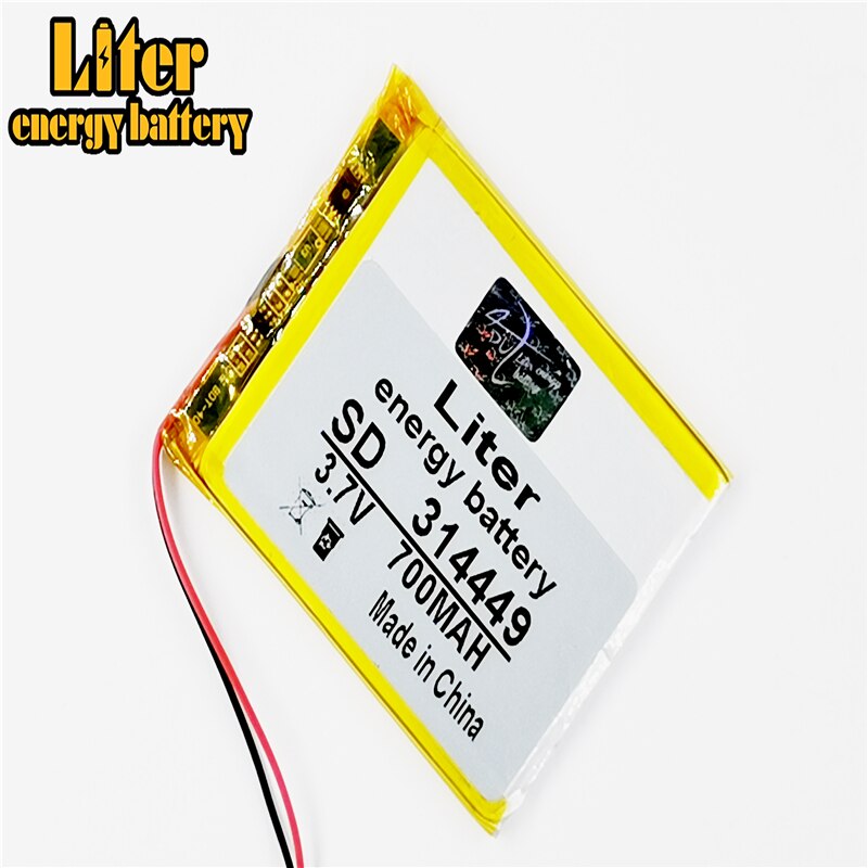 314449 3.7V 700mah Lithium polymer Battery with Protection Board For MP4 Digital Products