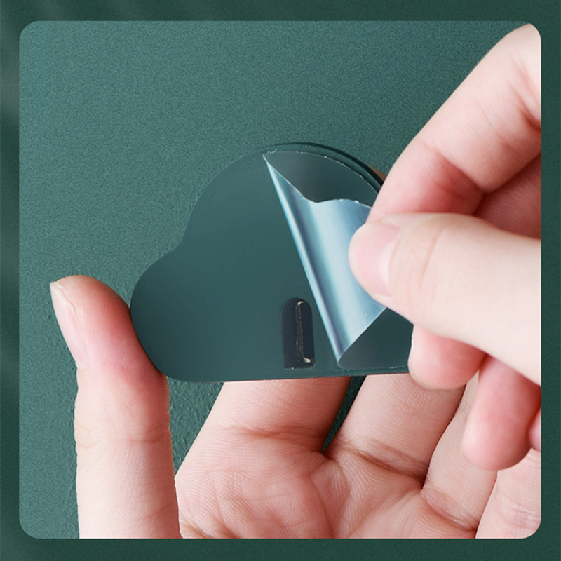 4 pezzi appendiabiti da parete in stile nordico nuvola a forma di L autoadesivi borse per vestiti chiavi appendiabiti gancio per decorazione da parete senza perforazione