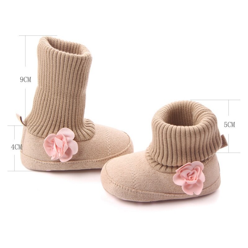 Winter Warm Baby Shoes Autumn Pram First Walkers Kids Newborn Infant Toddler Super Keep Warm Flower Boots A26