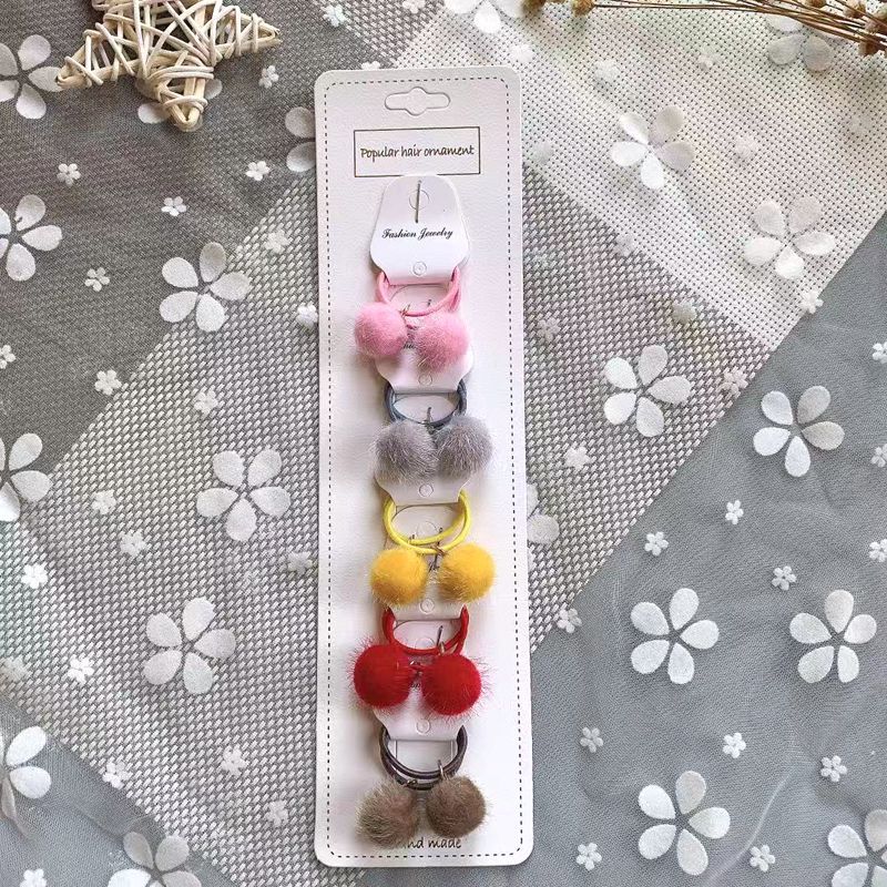 20 stuks/set kinderen pluche haarelastiekjes touw ballen geruite knoop peuters elastische haarband hoofdband baby staart haar meisjes accessoires: K -20 stuks