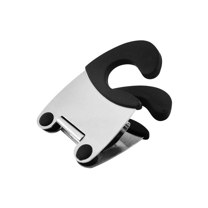 Pinces latérales en acier inoxydable, porte-cuillère Anti-brûlure, Gadgets de cuisine, spatule Portable, porte-cuillère, accessoires de cuisine: Black