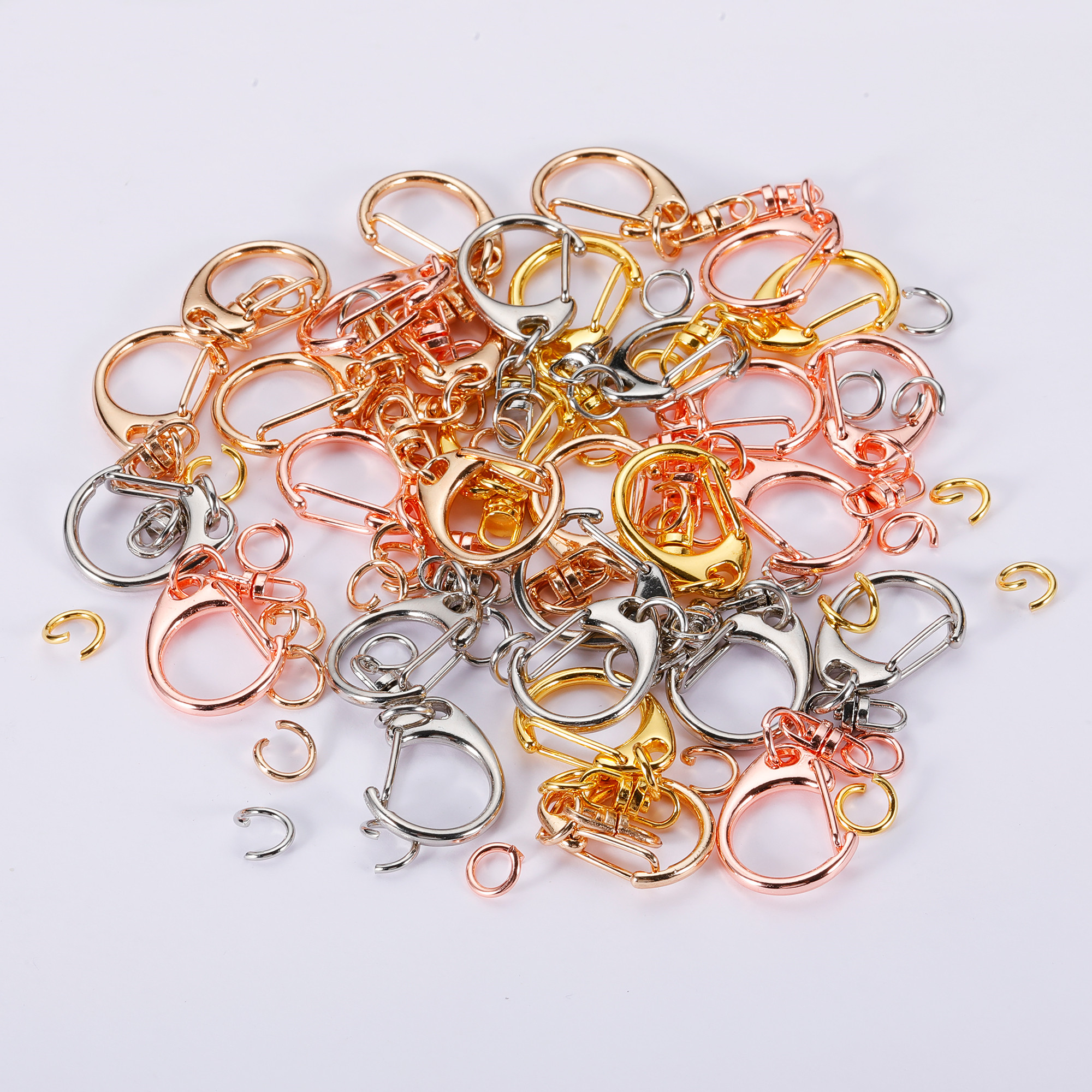 10 stuks C-gesp draaisluiting sleutelhanger 8 vorm sleutelhanger sleutelhanger ring metalen haken clip kleine sluitingen sieraden maken