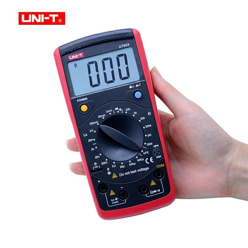 UNI-T UT603 Resistance Inductance Capacitance Tester 2000 count LCR Meter Ohmmeter Diode test/Transistor test Continuity buzzer