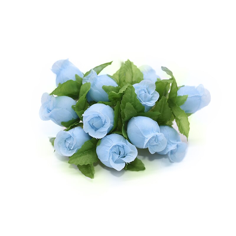 Mini blandet blå kunstige planter blomster kirsebær støvdrager bær buket kasse diy krans jul bryllupsfest deco forsyninger