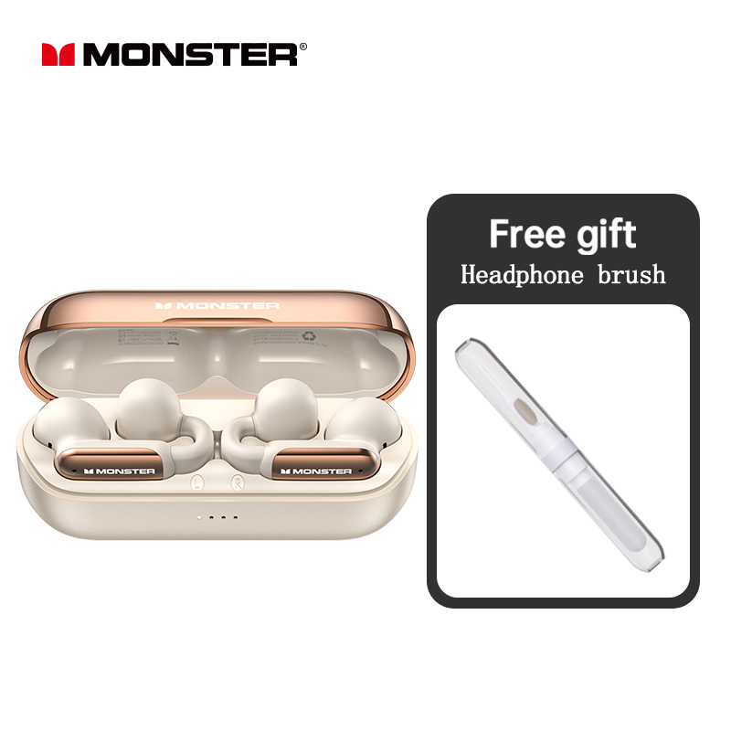 Monster AC601 TWS auriculares Bluetooth estéreo HiFi HD llamada Clip en auriculares reducción de ruido auriculares para juegos deportes al aire libre correr: Verde