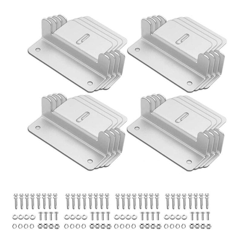 4 Sets Solar Panel Mounting Z Bracket Mounts,Solar Panel Roof Mounting Kit with Nuts and Bolts for RV, Roof,Boat