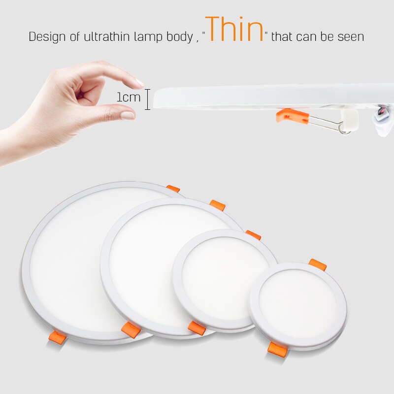 LED Panel Lights Ultrathin Downlight 6W 8W 15W 20W 220V Square Round Panel Light White/Warm Indoor Bedroom LED Ceiling Light