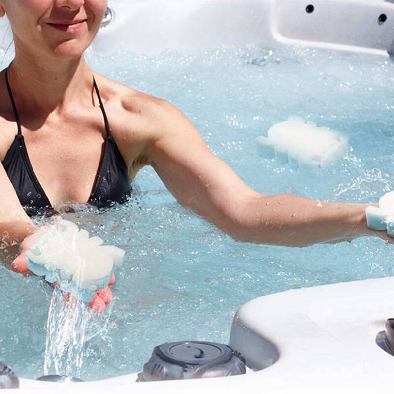 24 stück Öl Absorbieren Schwamm Dreck Abschaum Schwamm Spinne Form Abschaum Entferner für Spa, Whirlpool, Pool, weiß (Spider-Geformt)