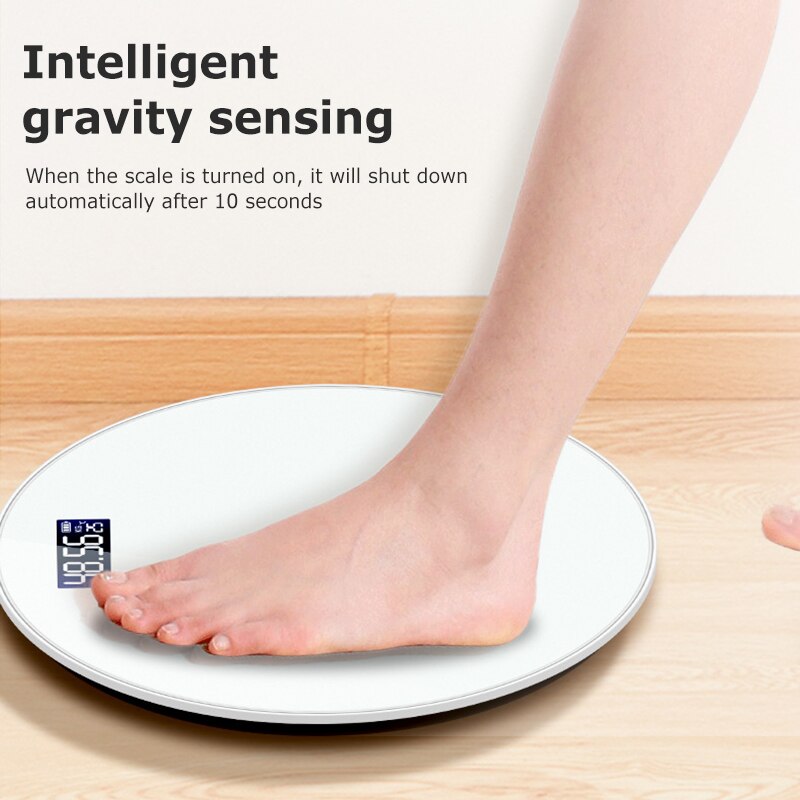 Body Electronic Smart Weighing Scales Bathroom Body Scale Human Weight Scales Floor LCD Digital Temperature Display USB Charging