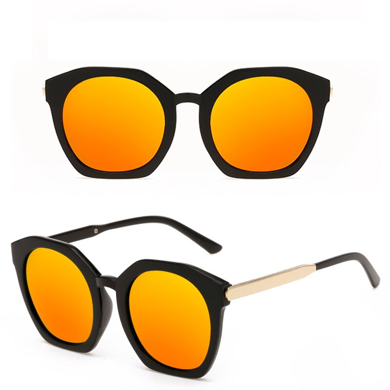 Gafas de sol con revestimiento de espejo, gafas de sol redondas circulares para mujer, gafas de sol con puntos cuadrados para mujer, gafas de de para hombre, gafas de sol: CJ15946 C3