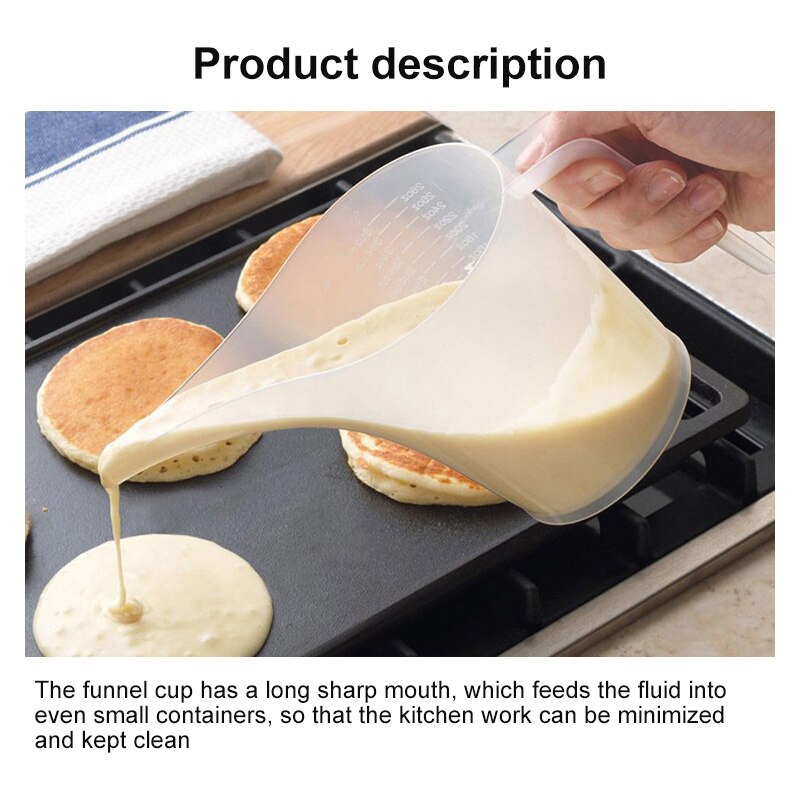 Kitchen Bakery Bakeware Liquid Measure Container Baking Tools Tip Mouth Plastic Measuring Jug Cup Graduated Surface Cooking