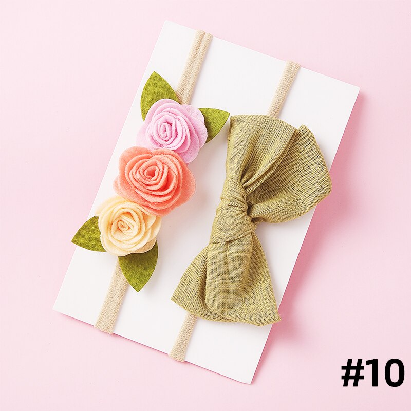 Baby hoofdband schattige strik meisjes hoofdbanden tulband pasgeboren bloem elastische hoofdbanden haarbanden kinderen baby haaraccessoires: A2 nsnsfb -9771-10
