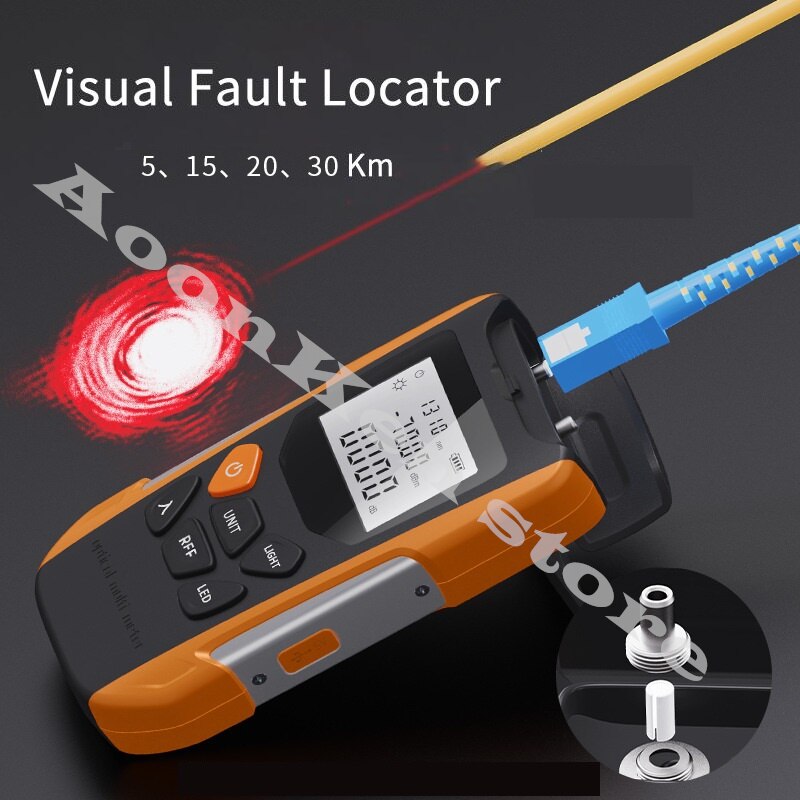 Multifunction Optical Power Meter Visual Fault Locator Network Cable Test Optical Fiber Tester Pen VFL USB Charging