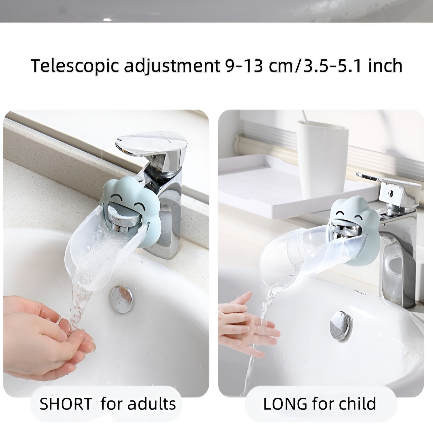 1 st Verstelbare Kraan Extender Kinderen Handwas Helper voor Keuken Badkamer Wastafel Waterbesparende Kraan Extender Woonaccessoires
