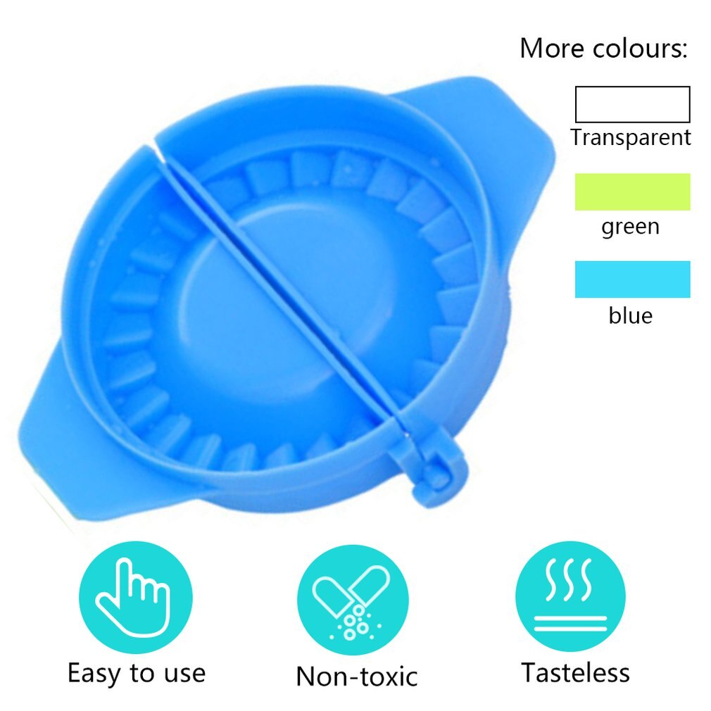 Plastic Dumplings Mold Manual Dumpling Moulds Device Pack Dumpling Clip Machine Kitchen GadgetsGreen