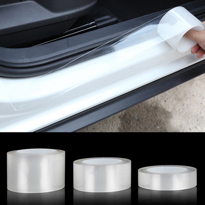 Auto sticker auto deur dorpel beschermer multifunctionele nano sticker tape auto bumper strip volledige auto carrosserie beschermfolie krasbestendig