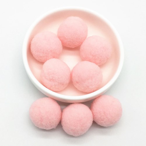 Ljusrosa vit pompom päls hantverk gör-det-själv mjuka pom poms hantverk pomponer boll bröllop dekor lim på tyg tillbehör 8mm to 30mm 20g: 30mm 03 ljusrosa