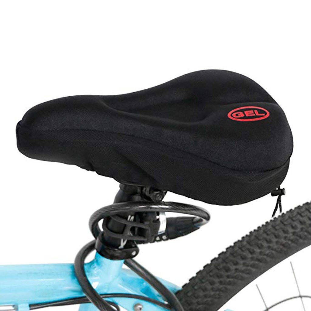 Bicycle Saddle 3D Soft Bike Seat Wider Bicycle Silicone Cushion Soft Pad Bike Silica Gel Seat Saddle Cover for Bicycle: Default Title