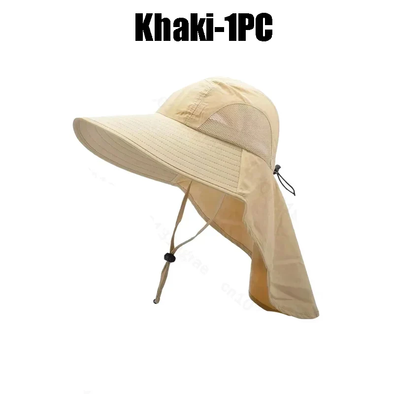 Cappello da sole estivo a tesa larga da uomo con protezione per il collo Cappello da pesca all'aperto Scialle Scialle Denim Copertura per il viso Protezione solare: Blu