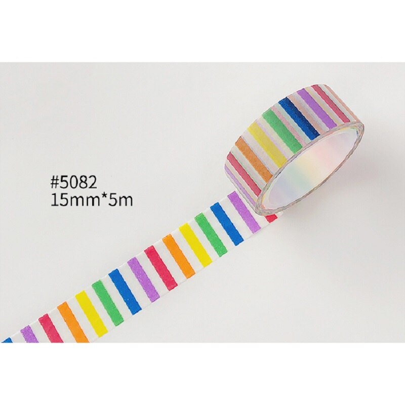 Piste washi teippi raita washi teippi ristikko washi teippi katkoviiva washi teippi peruskuvio washi paperiteippi: 5082