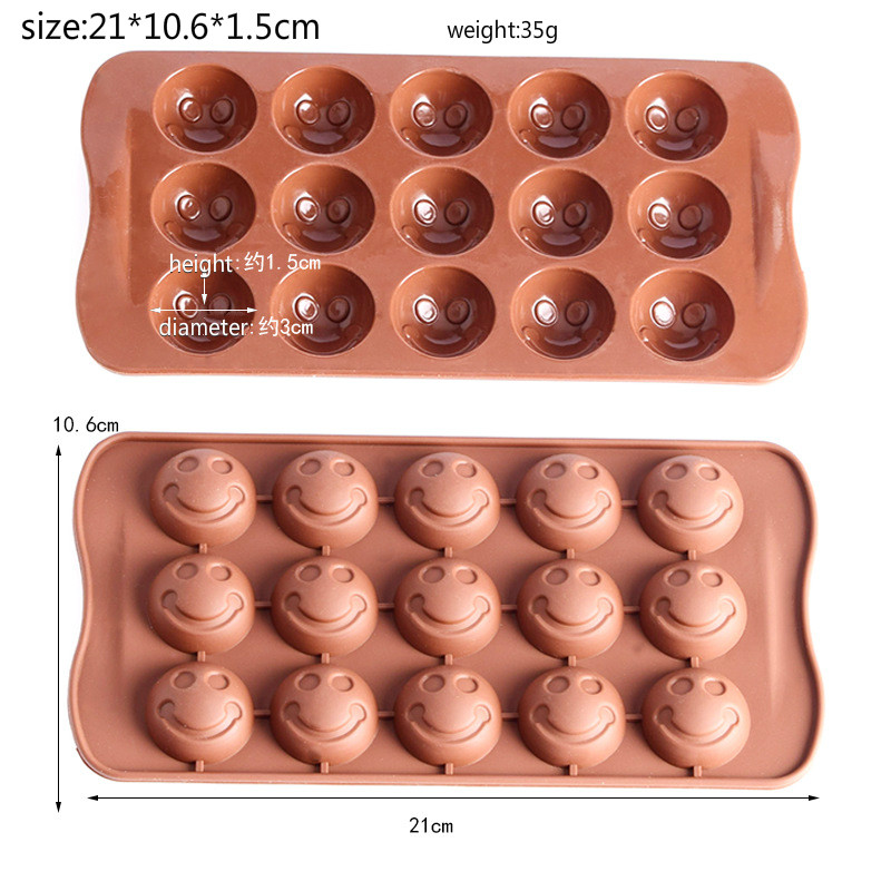 15 Cavity Diamond Heart Silicone Chocolate Mold DIY Cake Accessories Molds Kitchen Ice Cubes Biscuit Pastry Manual Baking Mould: WHITE