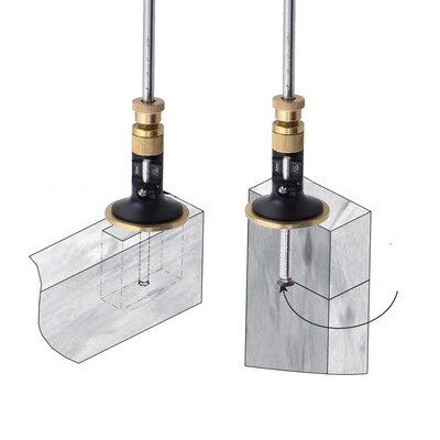 European Style Scribe 0.2mm Precision Fine-Tuning Blade Scribing Tools With 2 Replacement Cutters Wheel Marking Gauge