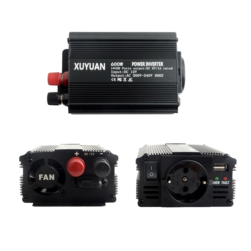 12V to 220v600w converter of solar energy vehicle mounted modified chord wave inverter