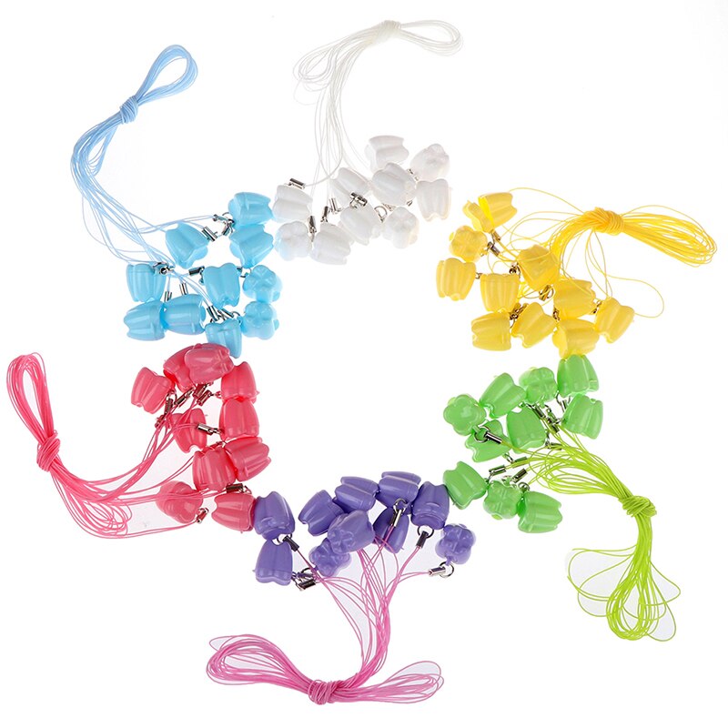 5Pcs Plastic Baby Milk Teeth Case Teeth Box Deciduous Flower Shape Baby teeth box Baby changing teeth storage box