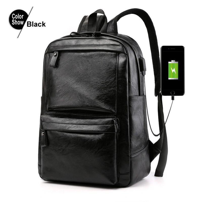 Luxury Men's Backpacks Pu Leather Man Business... – Vicedeal