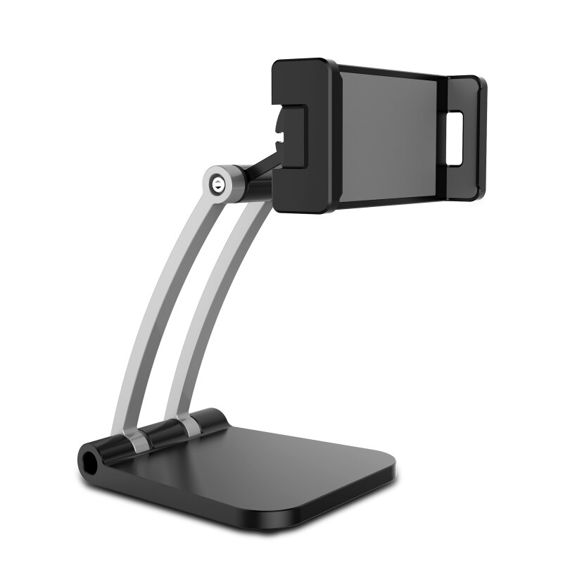 Adjustable Angle Phone Stand Desktop Holder Dock for 4\"-13\" Cellphone Tablet M17F: Black