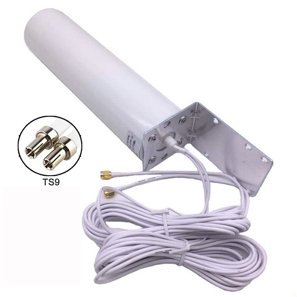 3G 4G LTE Outdoor Antenna High Gain 12DBi Mimo Antenna Dual head Enhanced Receive with 5m Cable for Huawei ZTE 3G 4G Router: TS9