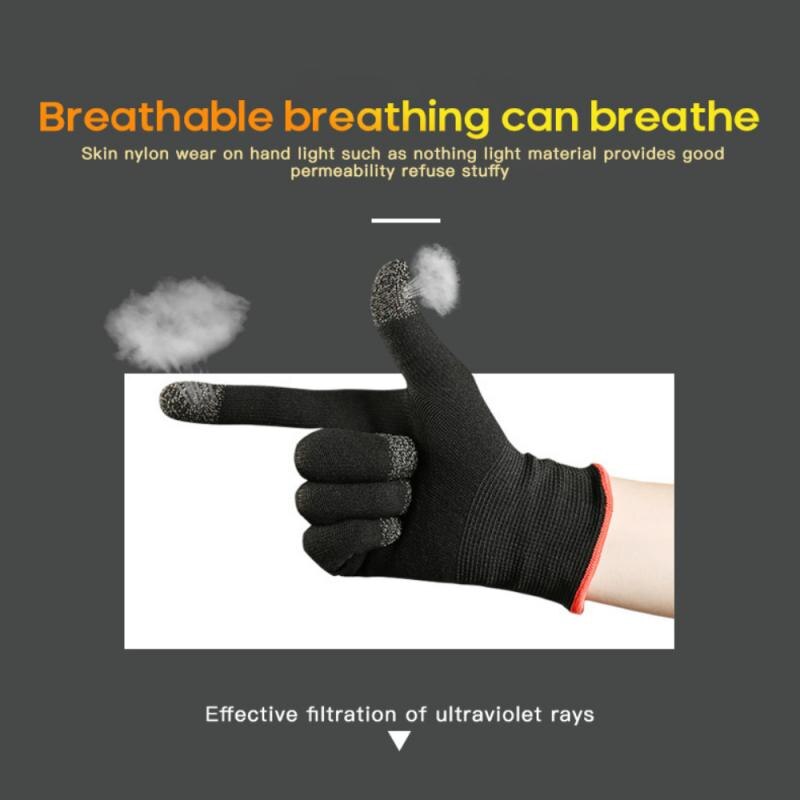 Breathable Game Controller Finger Cover Sweat Proof Gaming Finger Gloves Non-Scratch Sleeve Sensitive Nylon Mobile Touch