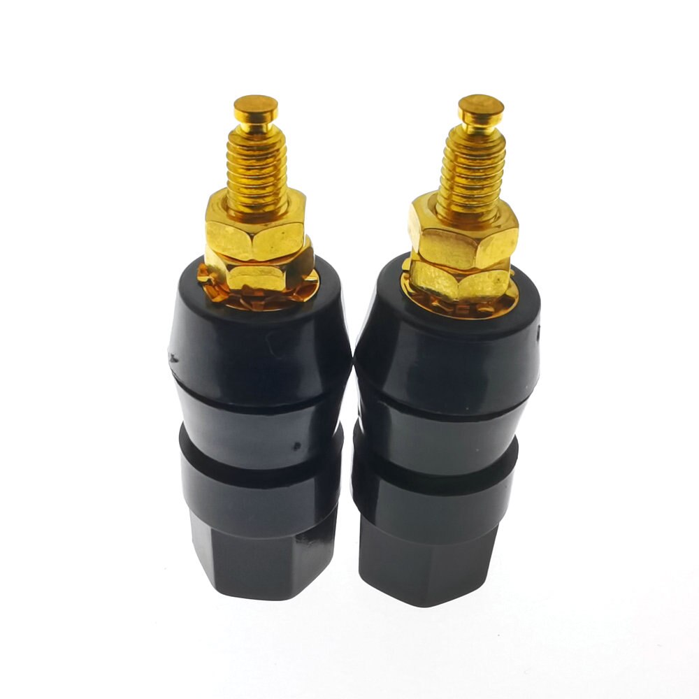 Red Black Banana plugs Couple Terminals Amplifier Terminal Binding Post Banana Speaker Plug Jack: 2 Black